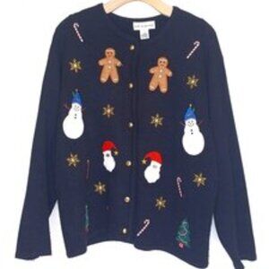 Croft & Barrow Embroidered Christmas Cardigan